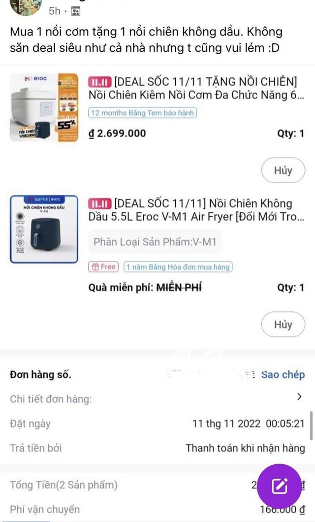 Lộ diện 11 chiến thần săn sale &ldquo;bom tấn&rdquo; tr&ecirc;n Lazada 11.11: c&oacute; đơn chỉ 1 đồng, đơn chục triệu cũng h&oacute;a nhẹ t&ecirc;nh - Ảnh 7.