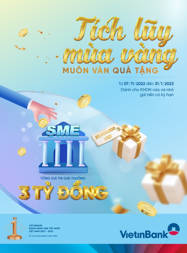 3 tỷ đồng dành tặng doanh nghiệp SME gửi tiền tại VietinBank - Ảnh 1.