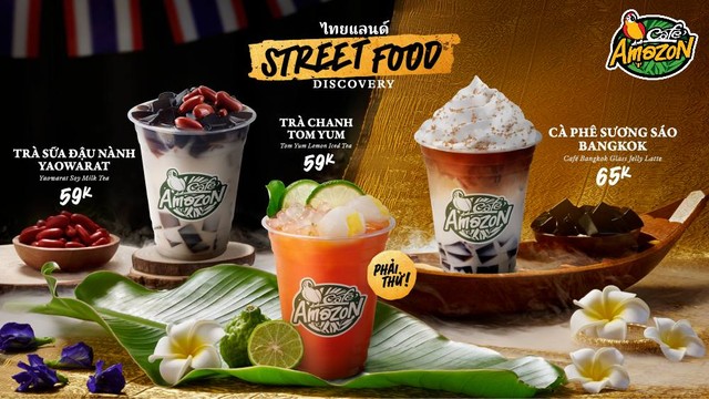 Tận hưởng ẩm thực đường phố Thái Lan với 3 loại đồ uống mới của Café Amazon - Ảnh 1.