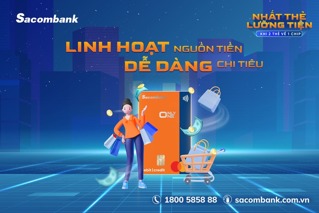 Vượt trội tính năng, tiện ích cùng thẻ tích hợp Sacombank Mastercard Only One - Ảnh 2.