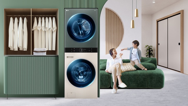 5 cách biến tấu với LG WashTower™ cho phòng giặt hơn cả đẹp - Ảnh 1.