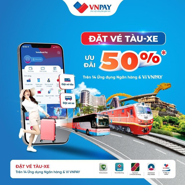 Phát hiện ưu đãi đặt vé tàu, xe tới 200K cực “hot” trên ứng dụng ngân hàng và ví VNPAY, đi khắp 3 miền tiết kiệm nửa giá - Ảnh 1.