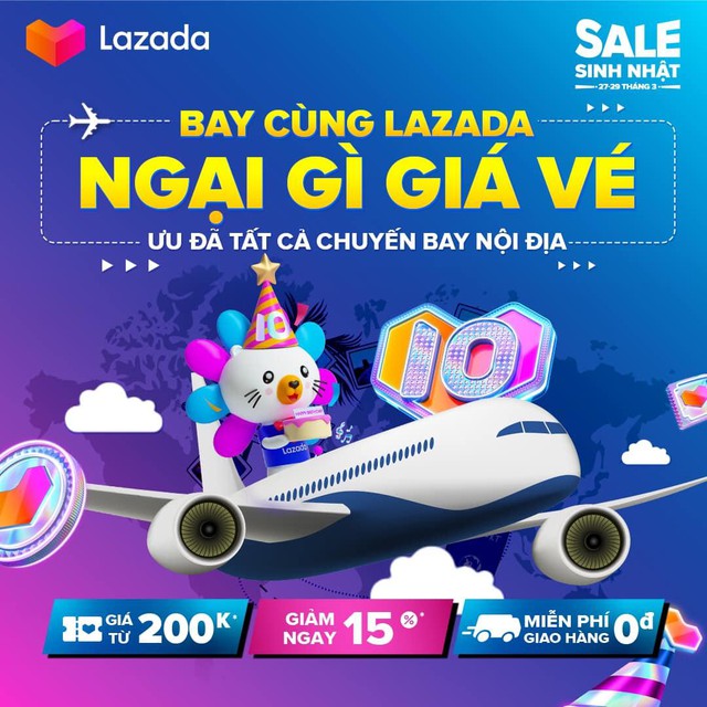 Lần đầu tiên mở bán vé máy bay, Lazada ưu đãi khủng: Giá chỉ từ 90k cho hội mê du lịch thỏa sức vi vu - Ảnh 1.