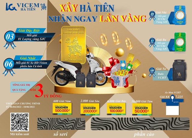 Xi măng Vicem Hà Tiên triển khai chương trình khuyến mãi - Ảnh 1.