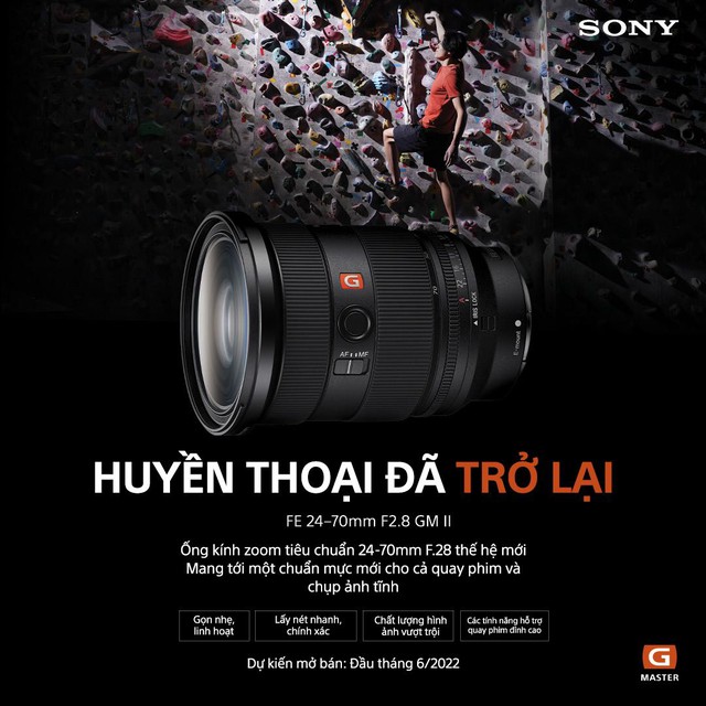Sony ra mắt FE 24-70mm 2.8 GM II - Ống kính Zoom tiêu chuẩn khẩu độ F2.8 nhỏ và nhẹ bậc nhất thế giới - Ảnh 4.