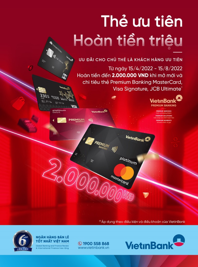 Cùng VietinBank mở thẻ ưu tiên - hoàn tiền lên đến 2.000.000 VND - Ảnh 1.