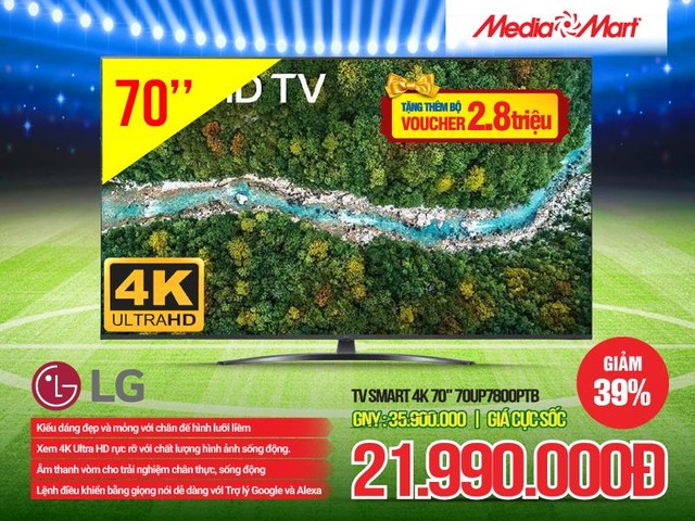 Top 5 large-screen 4K TVs with deep discounts during the SEA Games season, with an unbelievable 44% discount - Photo 5.