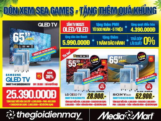 Đón xem SEA Games – Tivi big size giảm sập sàn tặng thêm quà khủng - Ảnh 2.