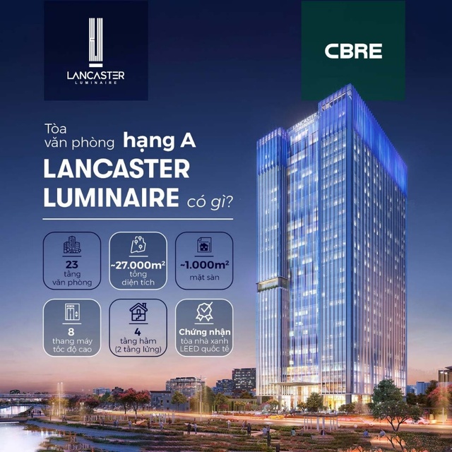 Dự án văn phòng hạng A Lancaster Luminaire – Hình ảnh văn phòng tương lai - Ảnh 1.