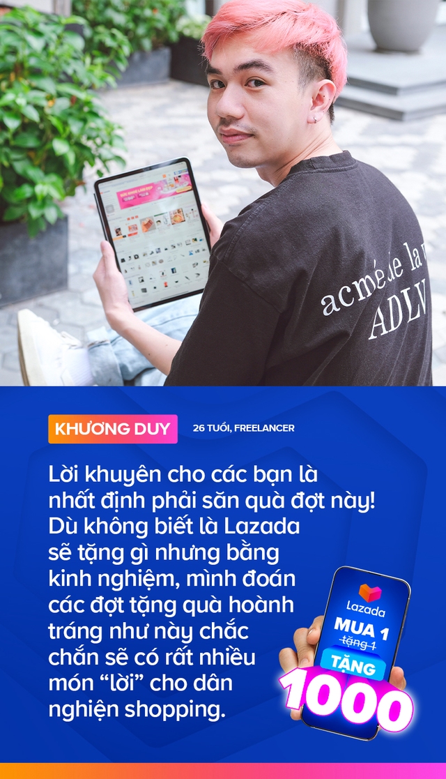 Không chỉ các chị mà cả… các anh cũng túm tụm bàn tán độ thực hư chuyện “Mua 1 tặng 1000” của Lazada - Ảnh 6.