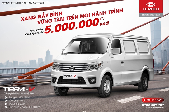 Tiếp đà tăng trưởng, Daehan Motors tung ưu đãi hấp dẫn dành cho Tera100 và Tera-V - Ảnh 2.