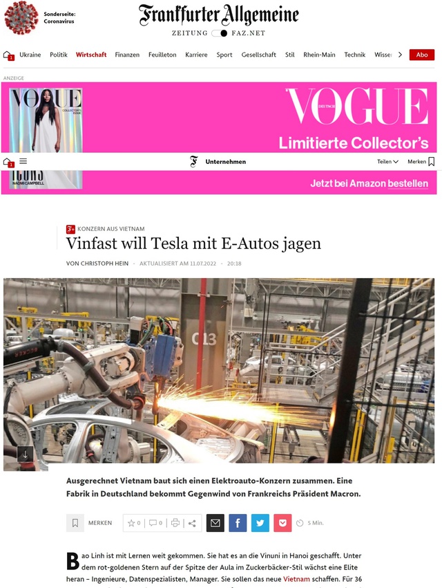 Nhật báo Đức: VinFast muốn chạy đua cùng Tesla - Ảnh 1.