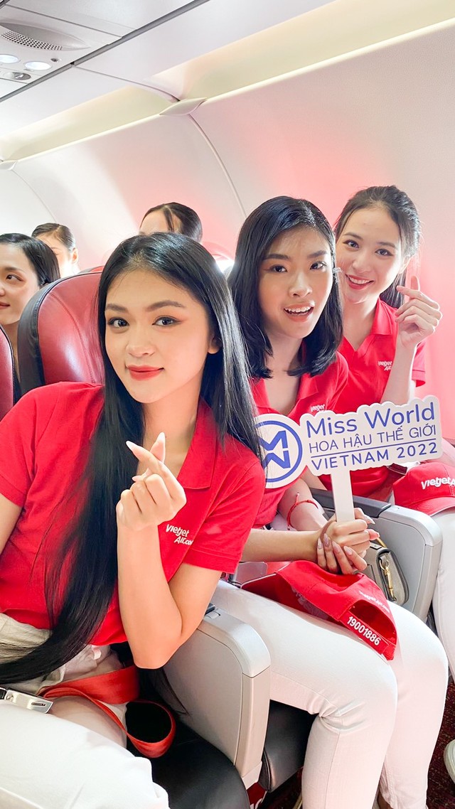 Top 38 Miss World Vietnam 2022 khoe sắc, bất ngờ đổ bộ sân bay - Ảnh 11.