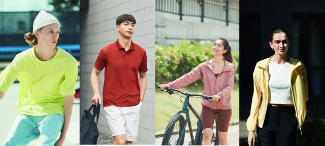 Áo chống nắng, quần biker từ chất liệu tái chế của Uniqlo, toàn các item “hot hit” lại thêm ý nghĩa hướng đến bền vững - Ảnh 3.