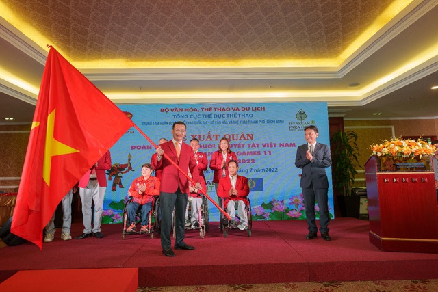 Đoàn vận động viên NKT Việt Nam xuất quân tham gia Para Asean Games 11 - Ảnh 1.