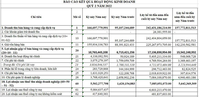 C69: Doanh thu thuần quý 2 đạt 167 tỷ đồng tăng 75% so với cùng kỳ năm trước - Ảnh 3.