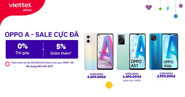 Rinh ưu đ&atilde;i trong 3 ng&agrave;y v&agrave;ng chương tr&igrave;nh &ldquo;OPPO days - Sale cực đ&atilde;&rdquo; tại Viettel Store - Ảnh 2.