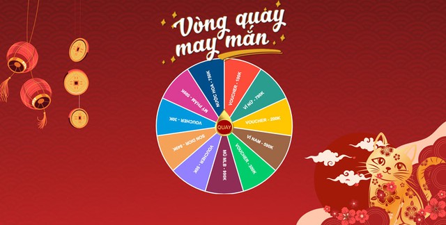 Vua H&agrave;ng Hiệu khao Tết, l&igrave; x&igrave; cực to tới 300K, v&ograve;ng quay may mắn rinh qu&agrave; sang - Ảnh 1.