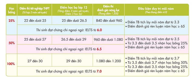 Trường đại học dành học bổng 100% cho thí sinh có chứng chỉ tiếng Anh IELTS - Ảnh 2.