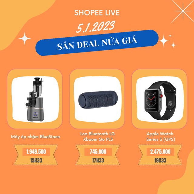 Ngay l&uacute;c n&agrave;y, gia nhập đường đua săn ưu đ&atilde;i nửa gi&aacute; tr&ecirc;n Shopee Live - Ảnh 1.
