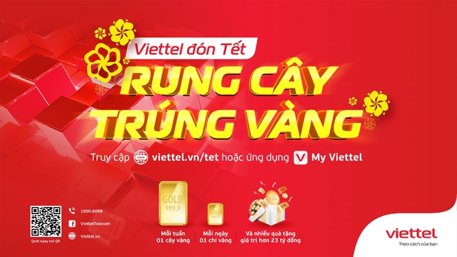 Viettel tặng kh&aacute;ch h&agrave;ng mỗi ng&agrave;y 1 chỉ v&agrave;ng, mỗi tuần 1 c&acirc;y v&agrave;ng nh&acirc;n dịp Tết Nguy&ecirc;n đ&aacute;n - Ảnh 1.