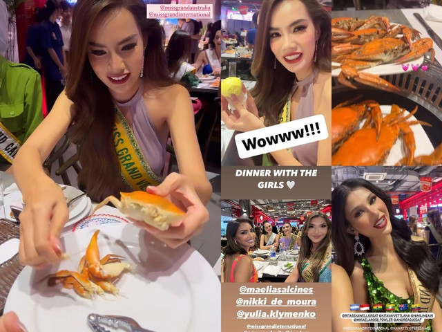 Đi ăn Buffet Hải sản Cửu Vân Long: Hoa hậu Lê Hoàng Phương hoá đại sứ ẩm thực - Ảnh 3.