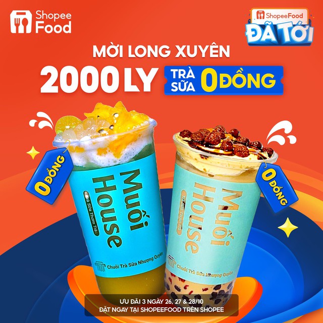 Cận cảnh màn ra mắt hoành tráng của ShopeeFood tại Long Xuyên, khao nóng hội sành ăn 2.000 ly trà sữa 0Đ - Ảnh 1.