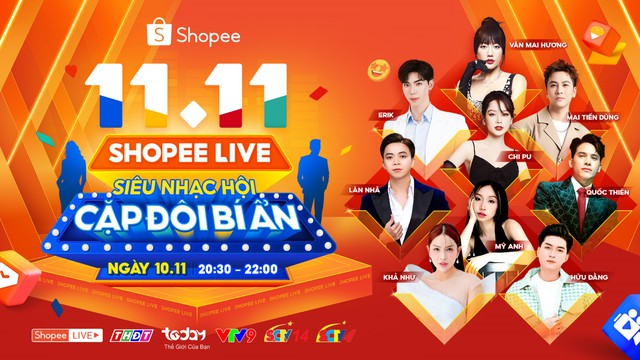 Văn Mai Hương, Chi Pu, c&ugrave;ng d&agrave;n sao ch&aacute;y hết m&igrave;nh tại Shopee 11.11 Cặp Đ&ocirc;i B&iacute; Ẩn - Ảnh 1.