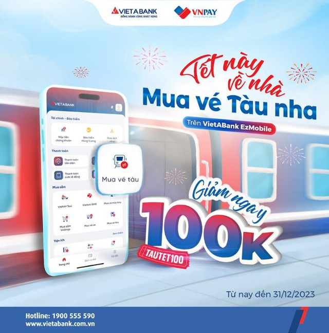 Người tất bật xếp h&agrave;ng, người đủng đỉnh đặt v&eacute; t&agrave;u tr&ecirc;n VietABank EzMobile tiết kiệm 100.000 đồng - Ảnh 2.