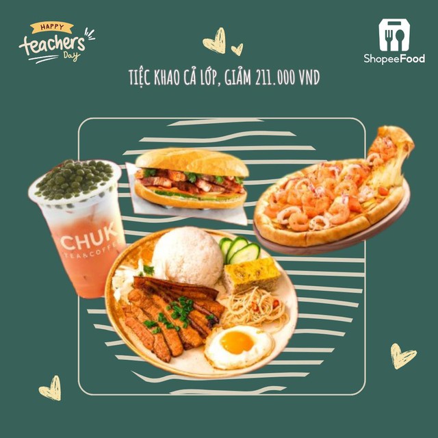 Khuấy động m&ugrave;a hiến chương Nh&agrave; gi&aacute;o, ShopeeFood mời thầy c&ocirc; v&agrave; cả lớp Vạn Deal Tri &Acirc;n - Ảnh 1.