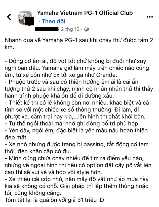 Mới ra mắt, Yamaha PG-1 gây nên cơn sốt trên toàn quốc - Ảnh 3.