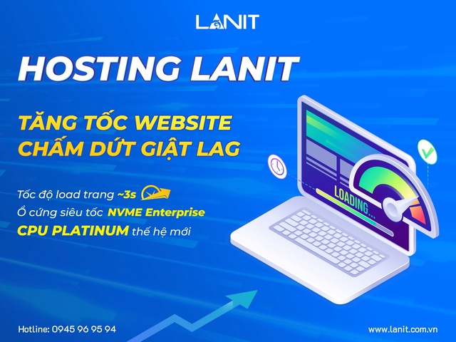 Hosting LANIT - Chìa khóa tăng tốc website, chấm dứt lag giật - Ảnh 1.