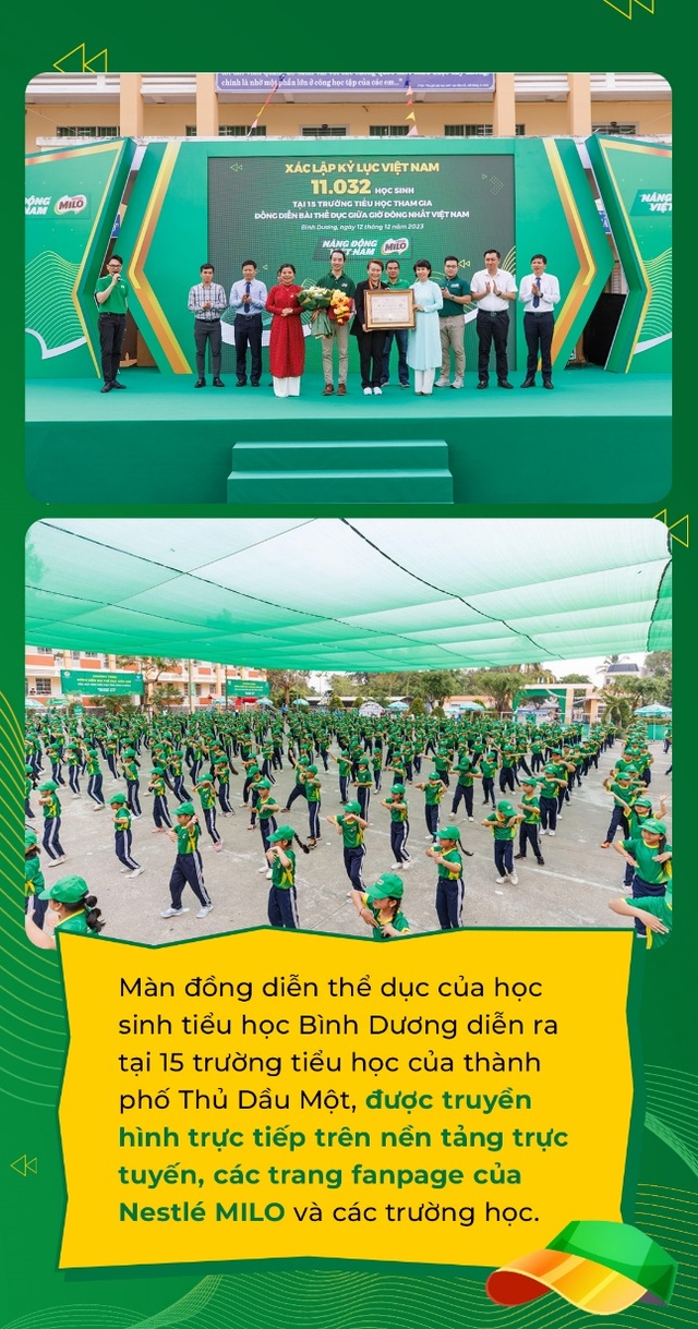 Bình Dương: Khoảnh khắc đáng nhớ tại buổi đồng diễn thể dục giữa giờ đạt kỷ lục Việt Nam - Ảnh 4.