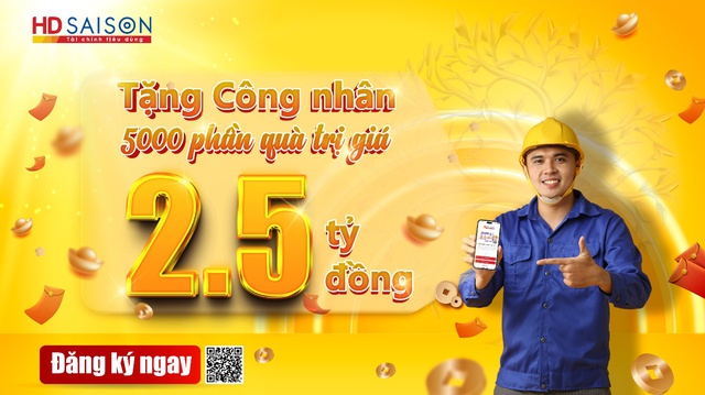 HD SAISON dành tặng 5.000 phần quà với tổng giá trị 2,5 tỷ đồng hỗ trợ công nhân cả nước đón Tết sum vầy - Ảnh 1.