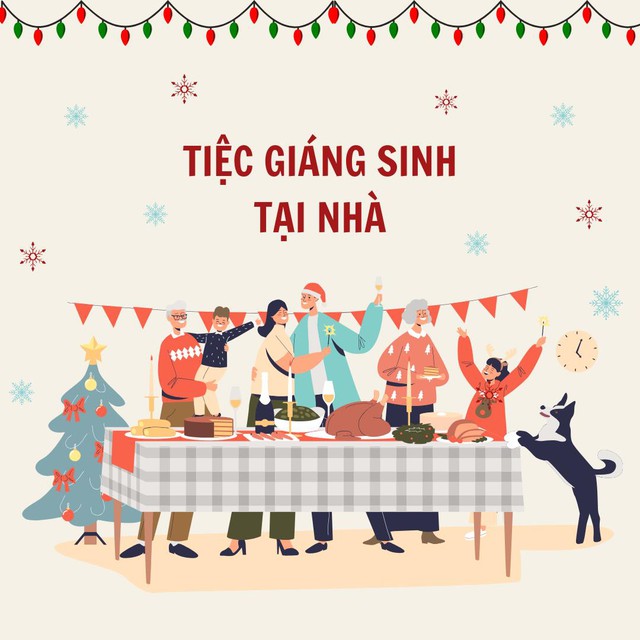 Giáng sinh năm nào cũng lên đồ xuống phố, ai ngờ tổ chức tiệc tại gia cũng vui hết sảy - Ảnh 1.