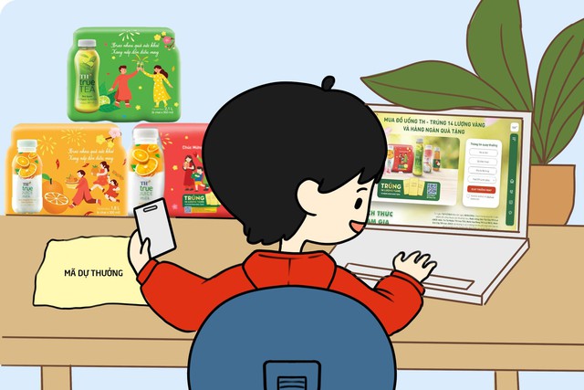 Tết đến xu&acirc;n sang, d&acirc;n t&igrave;nh rộn r&agrave;ng xoay nắp đồ uống TH để tr&uacute;ng 14 lượng v&agrave;ng c&ugrave;ng h&agrave;ng ng&agrave;n qu&agrave; tặng - Ảnh 3.