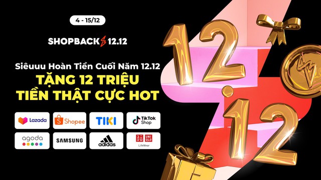 ShopBack Sale 12.12: Lì xì sớm cho người dùng 4 sàn, tăng hoàn tiền cho 3 ngành hàng - Ảnh 1.