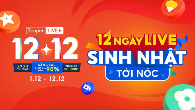 12 Ng&agrave;y Live Sinh Nhật: Min Mặn M&ograve;i - B&eacute; Hai thay nhau thổi nến mừng sinh nhật Shopee v&agrave;o hai ng&agrave;y cuối tuần - Ảnh 4.