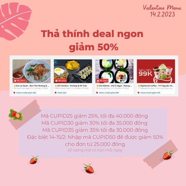 Tận hưởng đ&ecirc;m Valentine ri&ecirc;ng tư tại nh&agrave; với thực đơn m&oacute;n ngon thịnh soạn từ ShopeeFood - Ảnh 1.