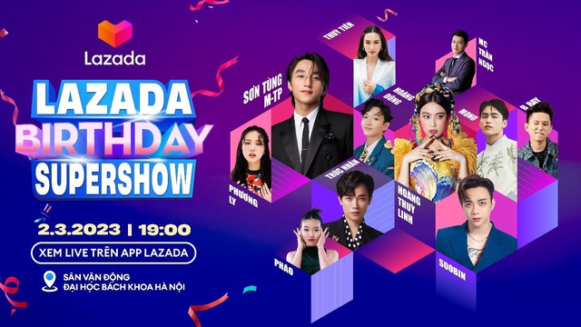 Dàn sao khủng Sơn Tùng M-TP, Hoàng Thùy Linh, Trúc Nhân, Mono quy tụ tại Lazada Birthday Supershow, bảo sao giới trẻ xếp hàng săn vé đông thế này! - Ảnh 1.