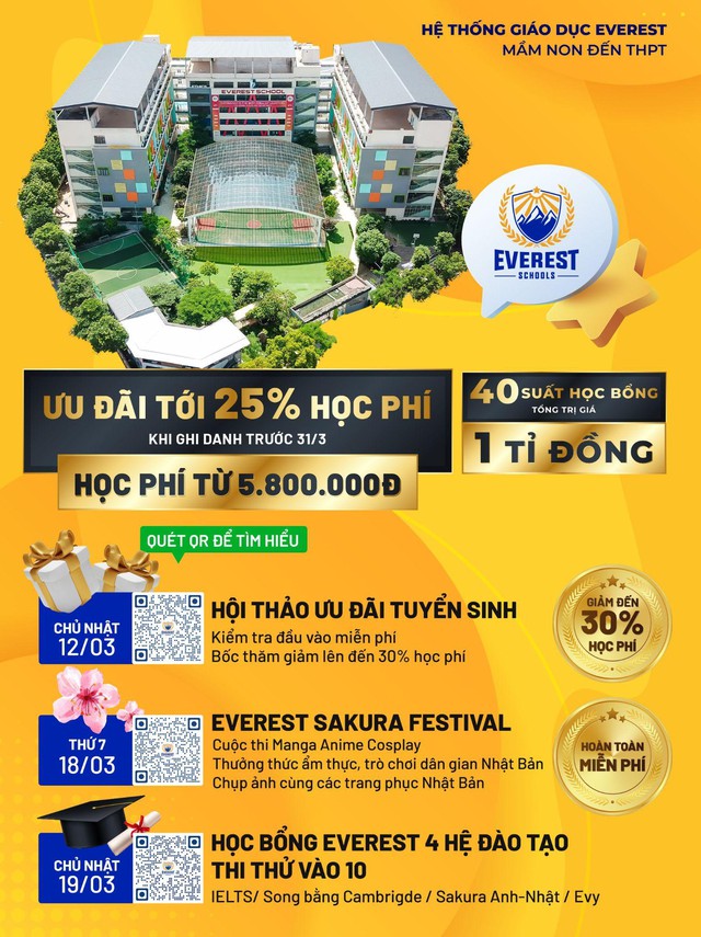 Chương trình học bổng hơn 1 tỷ đồng của Everest Schools dành cho học sinh THCS & THPT Hà Nội - Ảnh 6.