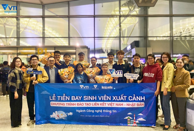 Du học li&ecirc;n kết: Thế hệ sinh vi&ecirc;n đầu ti&ecirc;n của Tập đo&agrave;n VTI l&ecirc;n đường sang Nhật Bản - Ảnh 1.