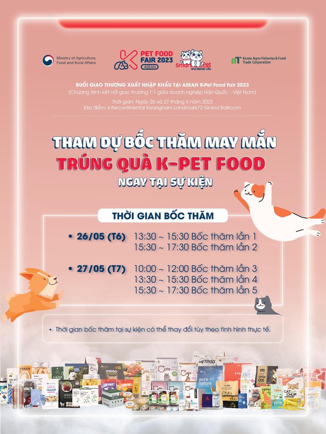 K-Pet Food Fair 2023 - Chương tr&igrave;nh kết nối giao thương 1:1 hấp dẫn giữa doanh nghiệp H&agrave;n Quốc v&agrave; Việt Nam - Ảnh 1.