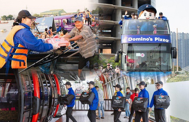 Giới trẻ Đà Nẵng bất ngờ với màn quảng bá thương hiệu bằng cáp treo độc, lạ của Domino’s Pizza - Ảnh 2.