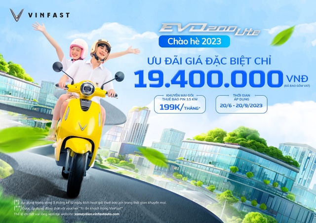 VinFast ưu đ&atilde;i đặc biệt m&ugrave;a h&egrave; - Evo200 Lite về gi&aacute; 19,4 triệu đồng - Ảnh 3.