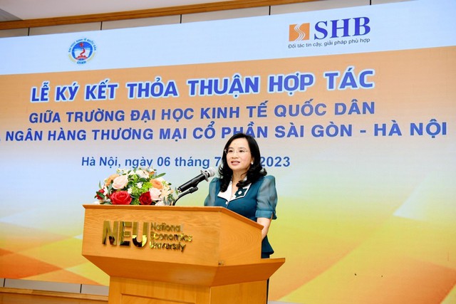 SHB tăng cường hợp t&aacute;c với Đại học Kinh tế Quốc D&acirc;n - Ảnh 1.