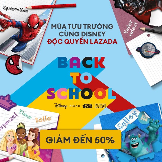 Mùa Back to School hãy cùng Disney và Lazada sắm trọn bộ cho năm học mới với siêu ưu đãi chưa từng có - Ảnh 1.