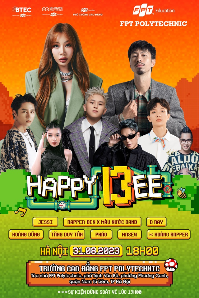 Happy Bee 13 đổ bộ H&agrave; Nội c&ugrave;ng d&agrave;n line-up cực xịn: chị đại Kpop Jessi, Đen, Ho&agrave;ng Dũng, B Ray, Masew&hellip; - Ảnh 1.