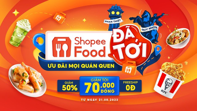 M&agrave;n đ&aacute;nh &uacute;p bất ngờ nhất th&aacute;ng 8 gọi t&ecirc;n ShopeeFood, c&ugrave;ng l&uacute;c đổ bộ hai th&agrave;nh phố Phan Thiết v&agrave; Quy Nhơn - Ảnh 1.