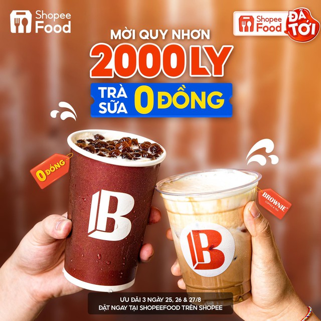 ShopeeFood chơi lớn, khao mỗi th&agrave;nh phố 2.000 ly tr&agrave; sữa 0 đồng cho m&agrave;n ch&agrave;o s&acirc;n tại Phan Thiết, Quy Nhơn - Ảnh 2.